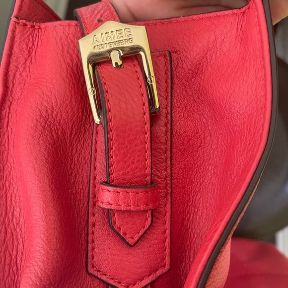 Aimee Kestenberg Gorgeous Coral Leather Handbag - Picture 11 of 11